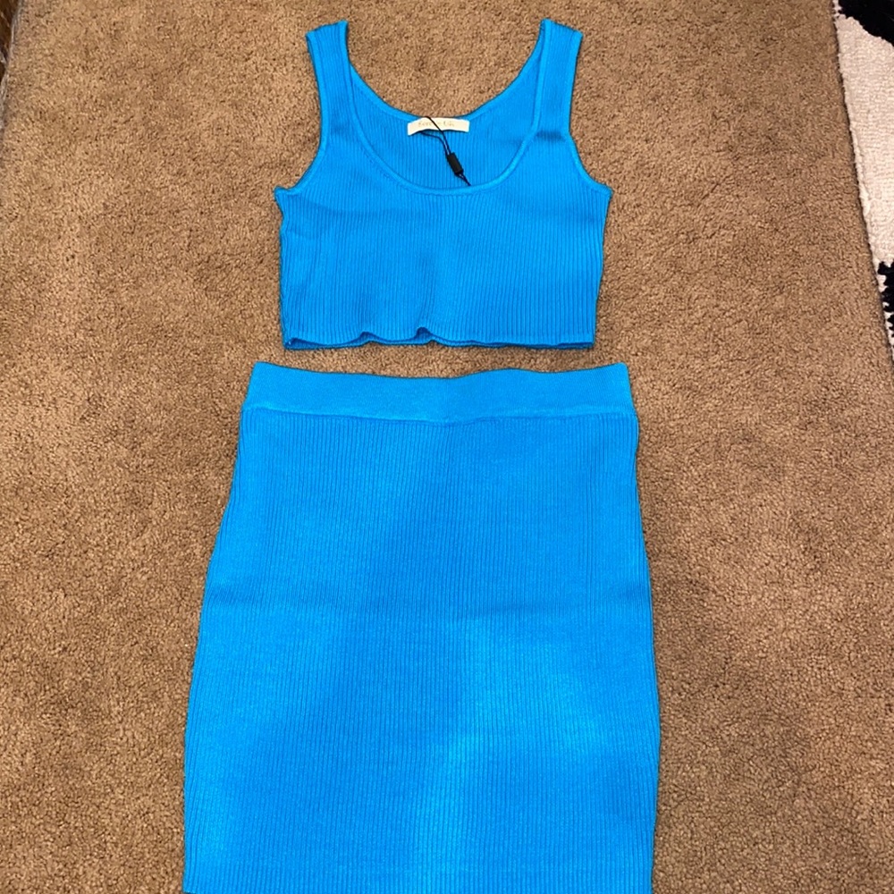 Sorelle UK Two Piece Blue Skirt Set